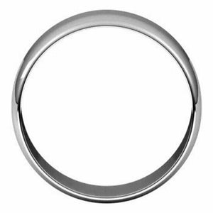 8mm Solid 18k White Gold Wedding Band Sizes 4-20 Half Round Ultra Light Ring