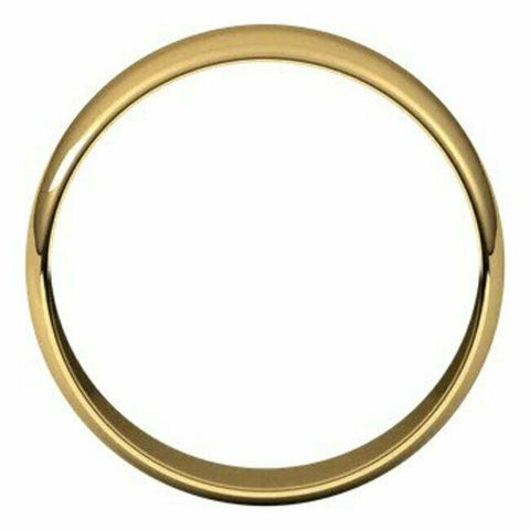 Image of SIZE 6.5 - 6mm 10kt Yellow Gold Wedding Band Half Round Standard Fit Ring New