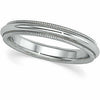 SIZE 7 - 3.0mm 14k White Gold Comfort Fit Milgrain Wedding Band Ring New