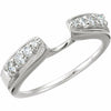 1/4 ctw Diamond Ring Enhancer 14kt White Gold Size 6 Engagement Ring Enhancer