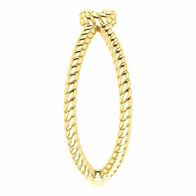 14kt Yellow Gold Rope Knot Ring Fashion Jewelry Free Shipping Ladies Size 7