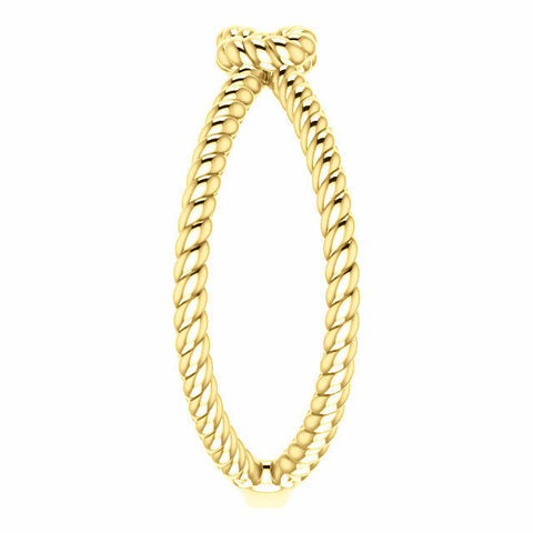 Image of 14kt Yellow Gold Rope Knot Ring Fashion Jewelry Free Shipping Ladies Size 7