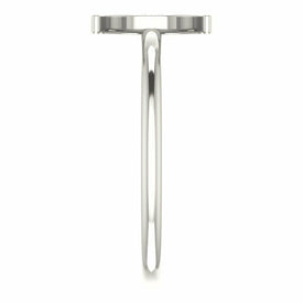 Stackable Crescent Moon Ring Sterling Silver .04 CTW Diamond Size 7 Fashion Ring