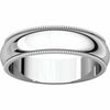 SIZE 9 - Plain 14k White Solid Gold Wedding Band 5.0mm Wide Ring FREE Shipping