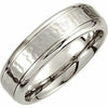 Mens Comfort Fit Grooved Edge and Hammered Cobalt Wedding Band 7mm Wide Sz 8-12