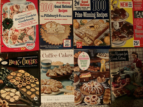 Image of Vintage Mix Lot of 10 Cookbooks Cake Cookies Cupcake Pies Biscuits Coffee Cakes