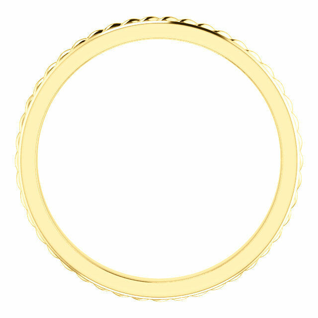 New SIZE 5.5 - 2mm 14K Yellow Gold Rope Wedding Band / Fashion Ring 40% off Sale