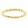 SIZE 4.5 - 14k Yellow Gold Rope Eternity Wedding Band 2.2mm Wide Free Shipping