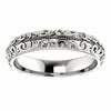 SIZE 8 Platinum Sculptural Wedding Band with Milgrain Center 5mm 40% Off SRP