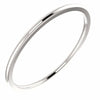 SIZE 5 - 1mm 14kt White Gold Comfort Fit Wedding Band New Classic Style Ring