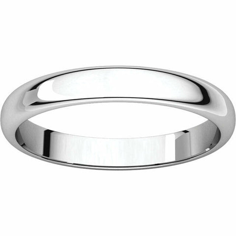 Image of SIZE 5 - Platinum 4mm wide "Half Round" Light Wedding Band 45% off Sug. Retail