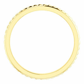 New SIZE 5 - 2mm 14K Yellow Gold Rope Wedding Band / Fashion Ring 40% off Sale