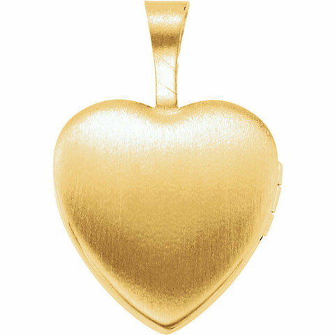 Image of Polished Cross Heart Locket Gold Plated over Sterling Silver 12 x 12.5mm New