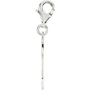 Sterling Silver Heart U Back CAT LOVER Paw Charm or Pendant NEW