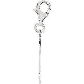 Sterling Silver Heart U Back CAT LOVER Paw Charm or Pendant NEW