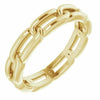 SIZE 8 Chain Link Band 14k Yellow Gold 3 mm wide Wedding Band Jewelry New