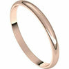 Two SIZE 5 - 2mm 14kt Rose Gold Wedding Band New Half Round Standard Fit Ring