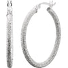 Stardust 29.75mm Sterling Silver Tube Hoop Earrings Free Shipping 2.7 gr New