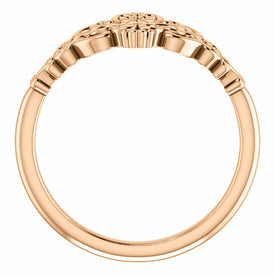 Vintage Inspired Ring 14kt Rose Gold Design Fashion Jewelry Free Shipping Size 7