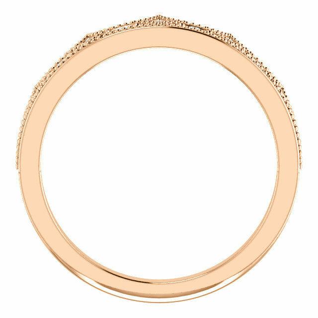 14k Rose Gold Crown Ring 1/8 CTW Diamond Size 7 Free Shipping New Jewelry