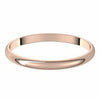 10k Rose Gold SIZE 8 - 2mm Wedding Band New Half Round Standard Fit Ring