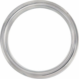 SIZE 7.5 - Comfort Fit Tungsten Fancy Style Band with Inlay 8.0 mm Wide Unisex