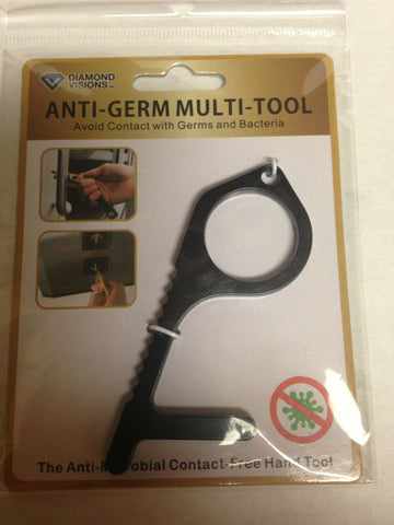 Image of Black Anti-Germ Multi Tool Anti Microbial Contact Free Tool Zinc Alloy Coating