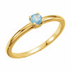 14kt Yellow Gold Swiss Blue Topaz "December" Youth Birthstone Ring Size 3