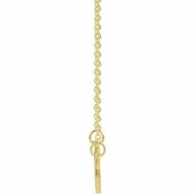 14K Yellow Gold Mother and Daughter Stick Figure Family Necklace 18