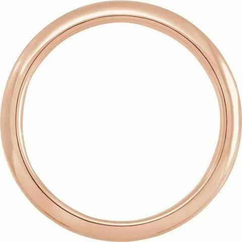 Image of 10kt Rose Gold SIZE 6.5 Claddagh Wedding Band Comfort Fit Ring 5.5 mm Wide New