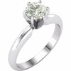 3/4 ct Moissanite Solitaire Engagement Ring 14k White Gold SALE - 50% off SRP