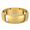 SIZE 15 - 6mm 10kt Yellow Gold Wedding Band Half Round Standard Fit Ring New