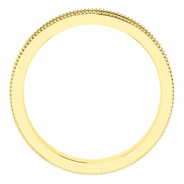 SIZE  8 - 14K Yellow Gold Vine and Leaf Design Wedding Band 3.65mm Wide Ring