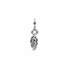 Sterling Silver FEATHER Charm (or) Pendant with Lobster Clasp 36 x 13 mm New