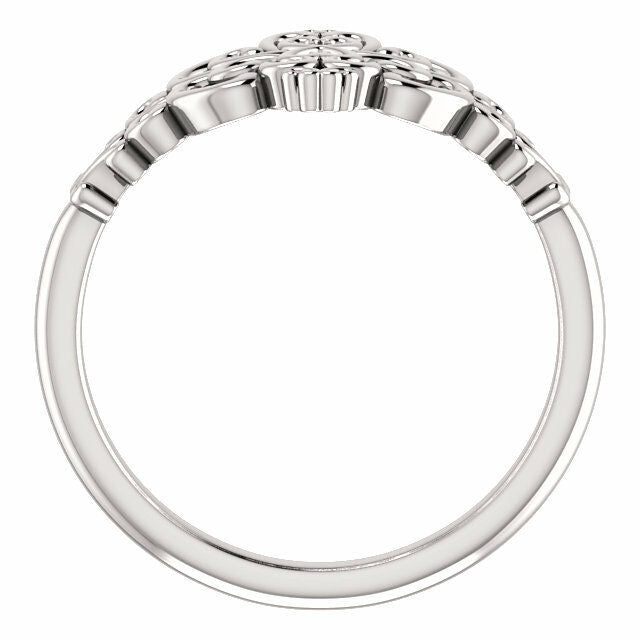 Size 7 Sterling Silver Vintage Inspired Design Ring Fashion Jewelry