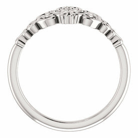 Size 7 Sterling Silver Vintage Inspired Design Ring Fashion Jewelry