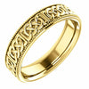 Size 10 - 6.0mm Wide Celtic Inspired 14K Yellow Gold Milgrain Edge Wedding Band