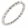 $99 GOLD SALE!  Rope Eternity Wedding Band 14K White Gold 2.2mm Wide Size 4 only