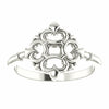 New Size 7 Sterling Silver Vintage Inspired Design Ring Fashion Jewelry
