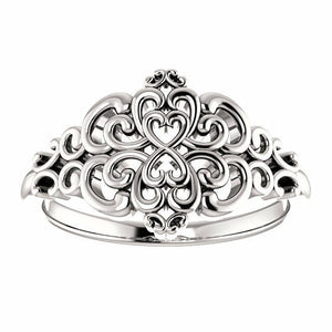 Size 7 Sterling Silver Vintage Inspired Design Ring Fashion Jewelry