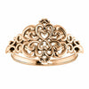 Vintage Inspired Ring 14kt Rose Gold Design Fashion Jewelry Free Shipping Size 7