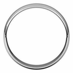 Solid 18k White Gold 5mm Wedding Band Sizes 4-20 Half Round Ultra Light Ring