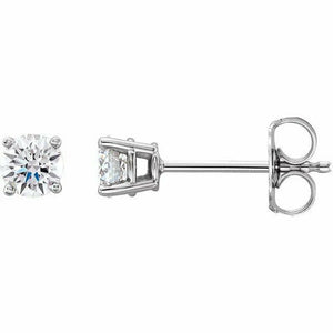 14k White Gold VS 1/2 CTW Lab-Grown Diamond Stud Earrings 50% Off SRP