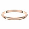 10k Rose Gold SIZE 15.5 - 2mm Wedding Band New Half Round Standard Fit Ring