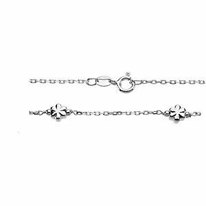 Image of 10" Inch Sterling Silver Flower ANKLET with Free Shipping New Gift