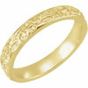 SIZE 5 - 14kt Yellow Gold Floral Inspired Wedding Band or Stackable Ring New