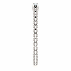 SIZE 7 - 1/10 CTW Diamond Beaded Stackable Ring 14K White Gold Ring Setting