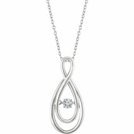 Sterling Silver 1/10 cttw Mystara Diamond 18" Necklace with Lobster Clasp New