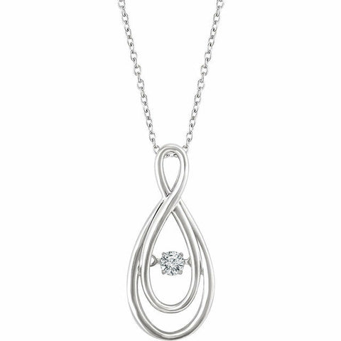 Image of Sterling Silver 1/10 cttw Mystara Diamond 18" Necklace with Lobster Clasp New