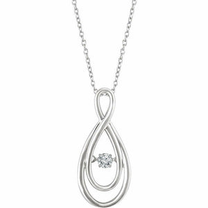 Sterling Silver 1/10 cttw Mystara Diamond 18" Necklace with Lobster Clasp New